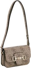 Guess Janie Logo Schultertasche Latte Logo Braun