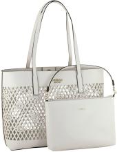 Guess Letty Shopper Stanzmuster Innentasche Off White