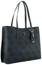 Guess Meridian II Shoppertasche Coal Logo dunkelgrau