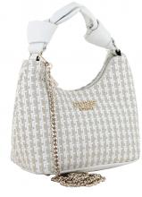 Mini Hobotasche Mirema White Multi Flechtoptik Guess weiß beige