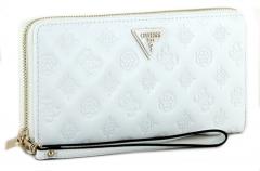 Guess Portemonnaie La Femme Check Organizer weiß Prägemuster