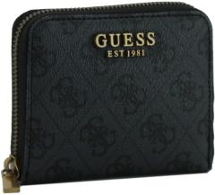 Guess Portemonnaie schwarz grau Alexie Coal Logoprint