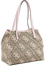 Shopper Guess Vikky braun rosa Logoprint Innentasche