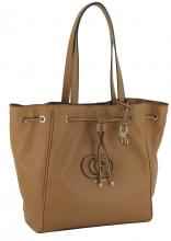 große Shoppertasche Calebra Drawstring Tote Guess Cognac braun