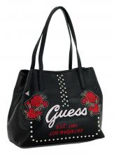 Guess Shopper Vikky Black Multi Nieten Rosen schwarz