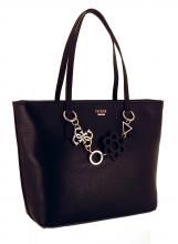 Guess Shoppertasche Dania Synthetik Blume gold Schwarz