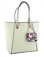 Guess Shoppertasche Rayna Anhänger Etui Weiß