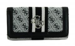 Guess Vintage Longbörse Überschlag gewebt schwarz Streifen