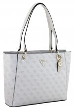 Shoppertasche zweigeteilt Alloverprint Guess Noelle Tote Bone Logo