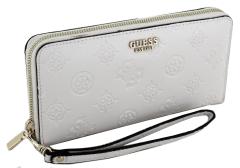 Guess geprägte Geldbörse Galeria SLG Cream beige KLEINE VERUNREINIGUNG
