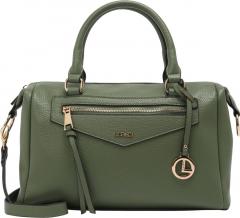 L.Credi Kurzhenkeltasche Larina Moosgrün Vegan Metallanhänger 