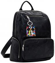 Mickey Maus Desigual Damenrucksack schwarz Chester Negro Prägung