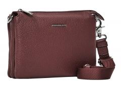 dreigeteilte Umhängetasche Mandarina Duck Mellow Leather Grape bordeaux