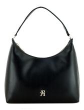 Hobotasche schwarz Tommy Hilfiger Iconic Shoulder Bag Interlock