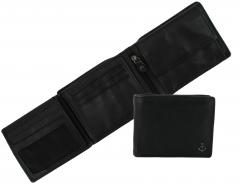 Harbour 2nd Kairos Dark Ash Ledergeldbeutel schwarz Vintage