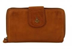 Harbour 2nd Geldbörse Zip Linn Leder Cognac