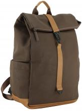 Überschlagrucksack dunkelbraun Retrolook H2ND City Lights Mailand Nordic Copper