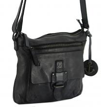 Harbour 2nd Umhängetasche Hazel aus Leder schwarz Ash