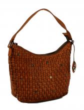 Harbour2nd Beuteltasche Flecht Mila Leder cognac