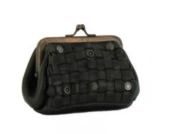 geflochtener Geldbeutel Harbour2nd Palina Dark Olive Vintage