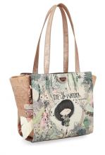 Henkeltasche Bastanhänger bunt Anekke Jungle Strasssteine