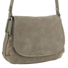 Überschlagtasche Coccinelle Rebekka Suede Warm Taupe Veloursleder