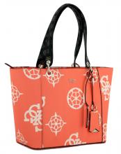 Henkeltasche Guess Kamryn Orange Multi Musterung