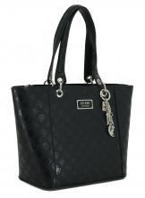 Henkeltasche Guess Kamryn black Logoprägung Anhänger 1981