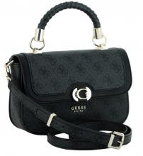 Überschlagtasche mit Logoprint Guess Orlina Top-Handle Bag Coal