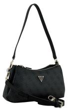 Guess Schultertasche Noelle II Coal Logo schwarz grau 4G-Print
