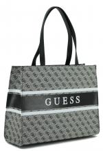 Henkeltasche XL Guess Monique Coal Grau Schwarz 4G Print