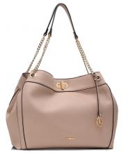 Henkeltasche altrosa Nude Drehverschluss L.Credi Giusy