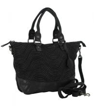 Ash New Lines Asuni Wellenmuster Schultertasche Harbour2nd schwarz