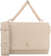 Tommy Hilfiger Flap Bag Kette White Clay Refined TH
