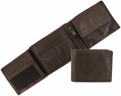 dunkelbraune Geldtasche Leder Vintage Harbour 2nd Kairos Chocolate Brown