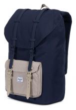 Herschel Little America Schulrucksack dunkelblau beige