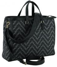 Kurzgrifftasche schwarz Logoprint Business Valentino Blizzard Black Multi