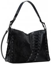 Desigual Tango Crossover Bag Negro Patch Leiria schwarz Schnürung