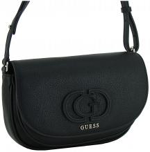 schwarz Überschlagtasche Logoapplikation Guess Calebra Crossbody Black