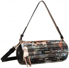 zylindrische Plisseetasche Anekke Shoen Palette abstrakter Print 