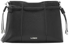 Crossover Bag schwarz L.Credi klein Rahmi vegan Zugbänder