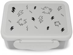 Edelstahl Brotzeitdose grau Ergobag Gewitter Blitze 