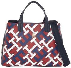 Iconic Tommy Satchel Monogram Tommy Hilfiger Kurzgrifftasche Rot Blau Weiß