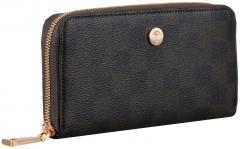 Langbörse Melete schwarz braun kariert Joop Cortina Piazza Seal Brown