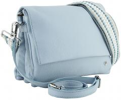 Caleidos Überschlagtasche Azzurro Leder hellblau