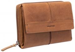 Damenbörse Leder MAITRE Birkenfeld Diethilde Überschlag Toffee