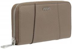Joop Damengeldbörse Giada Yura Taupe genarbtes Leder Ziparound