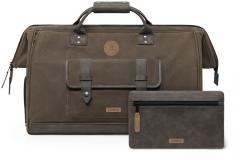 Cabaia Reisetasche Soyo Canvas braun Schuhfach Fronttasche