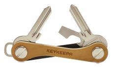 KEYKEEPA Schlüssel-Organizer Edelholz Black Cherry hellbraun