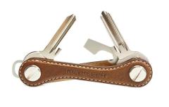 KEYKEEPA Schlüssel-Manager Leder Mocca dunkelbraun